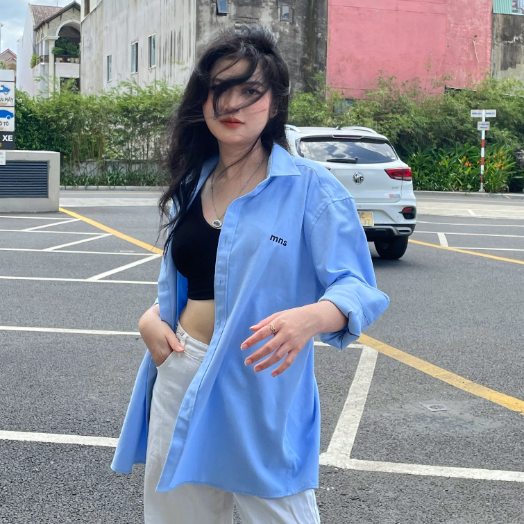 Áo Sơ Mi Tay Dài MNS Premium Oxford Shirt Thêu Logo