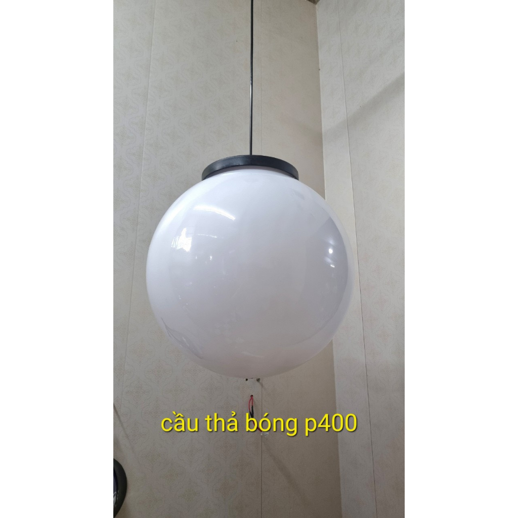Đèn thả trần cầu Plastic bóng cao cấp kích thước 400 - D500 sử dụng đèn thả trang trí , hiên hành lang