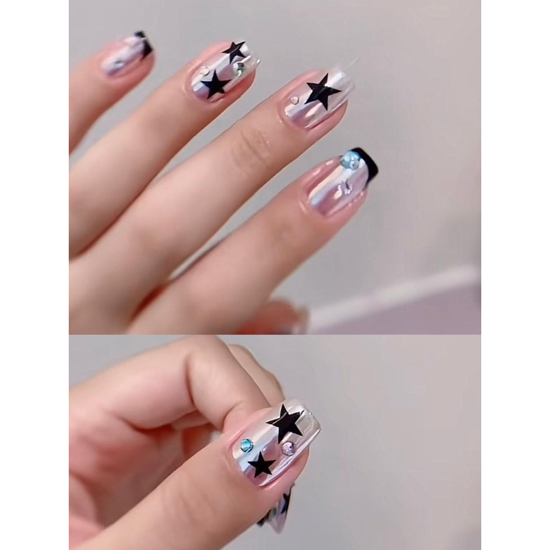 Hủ tráng gương trắng ánh trai trang trí móng tay