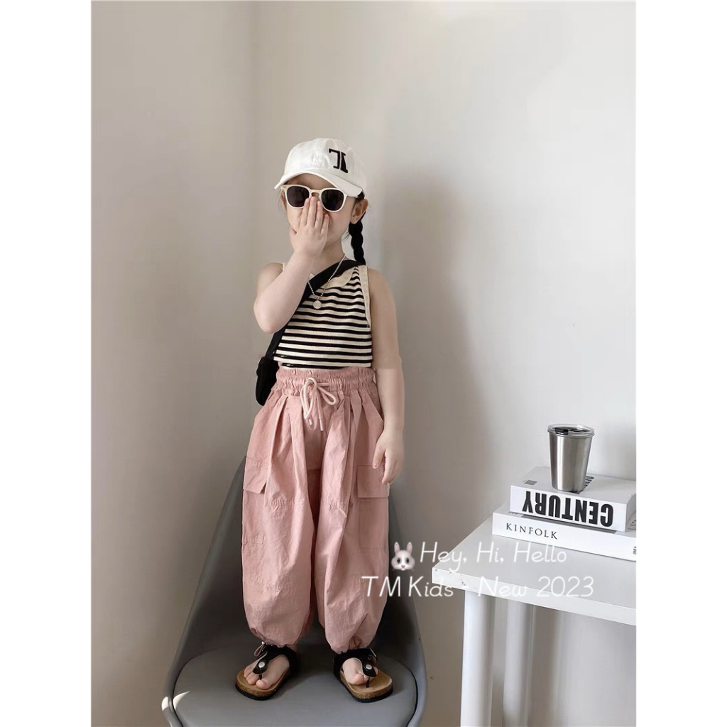 SET ÁO SỌC BA LỖ QUẦN DÀI TÚI HỘP BÉ GÁI SIZE 10-32KG