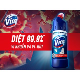 Nước tẩy bồn cầu & nhà tắm VIM diệt khuẩn 880ml