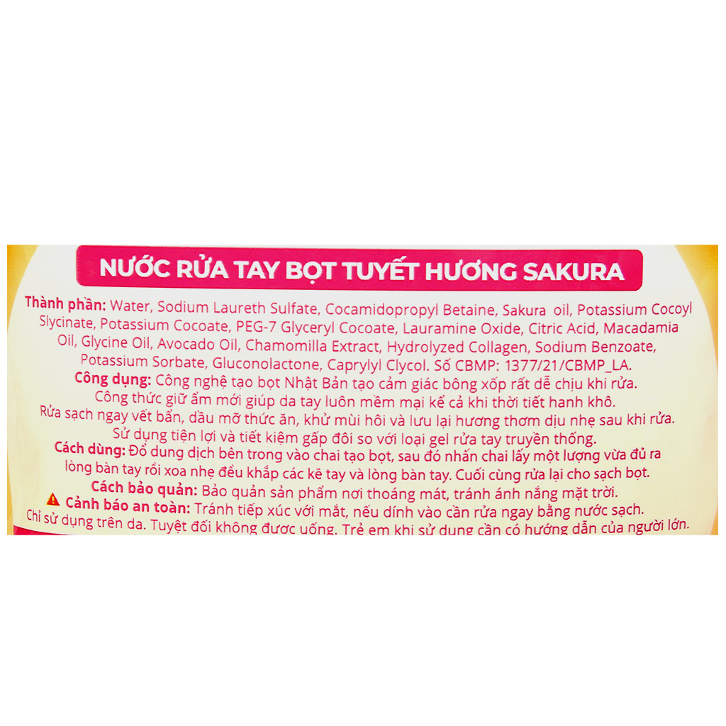 Nước rửa tay Airy hương Sakura túi 300ml