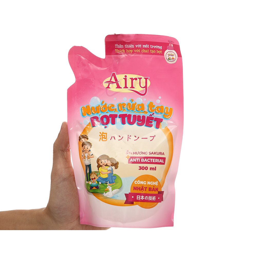 Nước rửa tay Airy hương Sakura túi 300ml