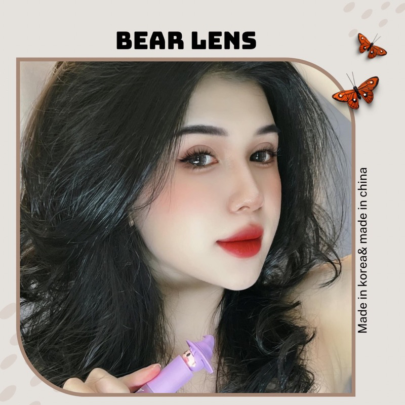 Kính áp tròng lens Tommy Gray size giãn to độ cận từ 0.00 đến 6.00 độ | Bear Lens 🐻