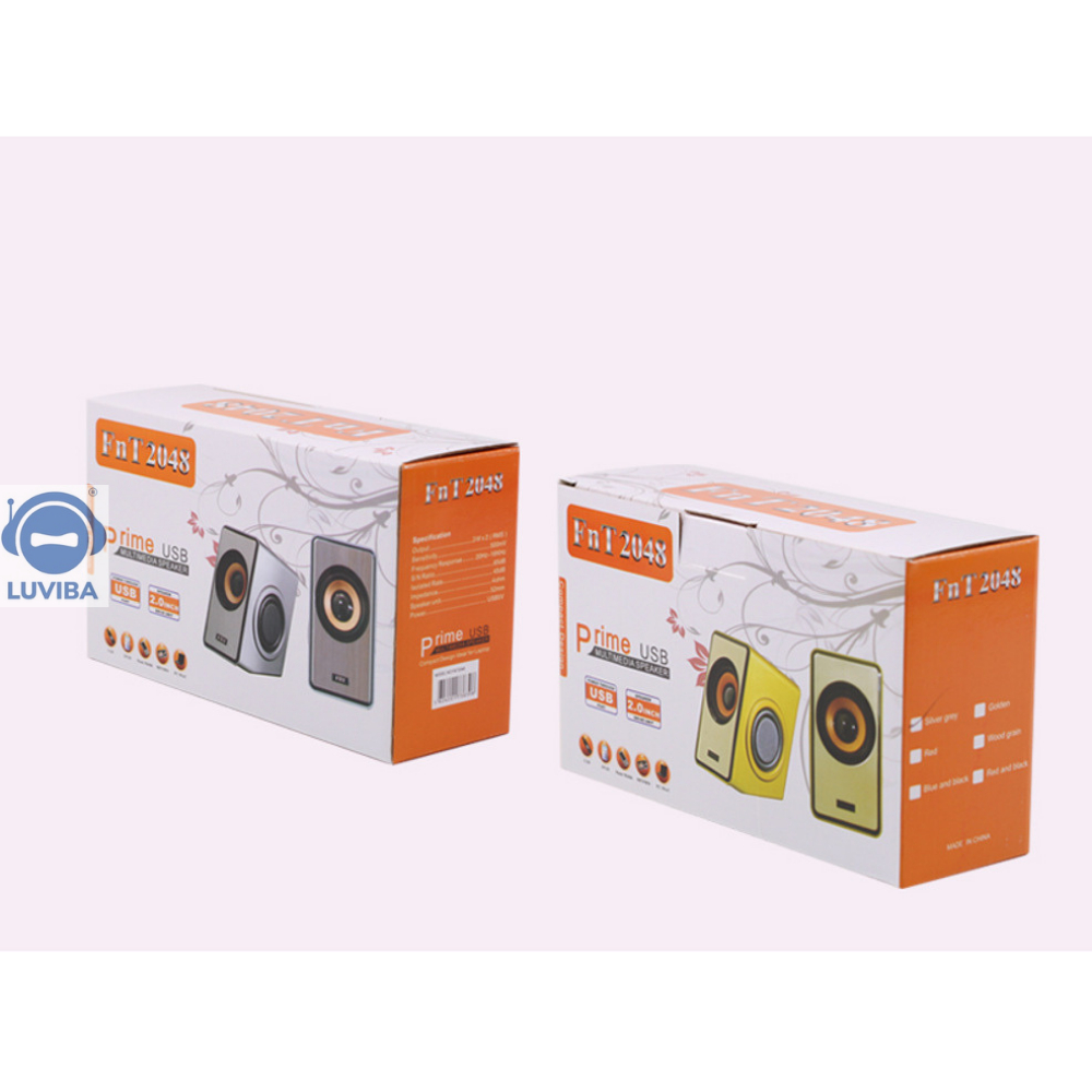 Loa máy tính vi tính mini laptop để bàn bass giá rẻ LUVIBA FT2048