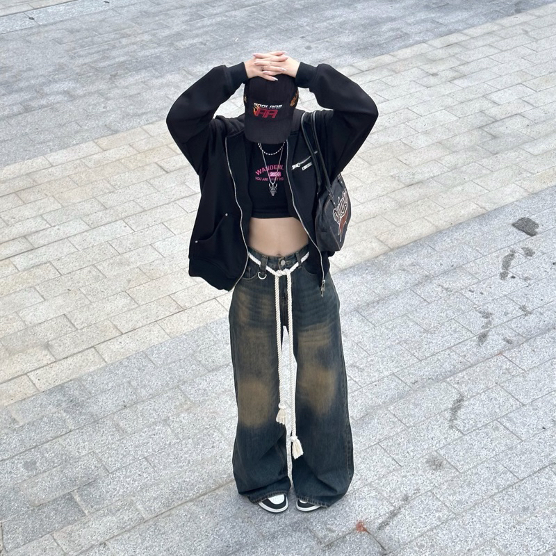 Dây Thừng Làm Thắt Lưng Belt Phụ Kiện quần jean baggy nam nữ unisex dây nịt Brokeboiz bản to 1.8m