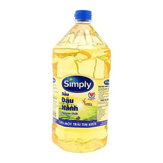 Dầu ăn simply đậu nành, dầu gạo lứt 2l -hsd 2025