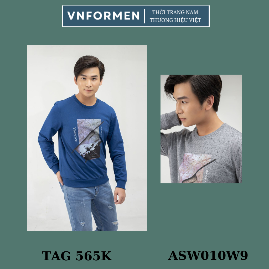 (SALE 70%) Áo nỉ thể thao dài tay Aristino dày ấm ASW010W9- form rộng