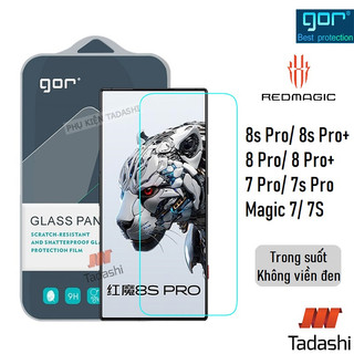 Kính cường lực gor red magic 9 pro/ 9 pro+, red magic 7 pro / 7s pro, red magic 7/ 7s trong suốt 9h/ 2.5d - hãng gor