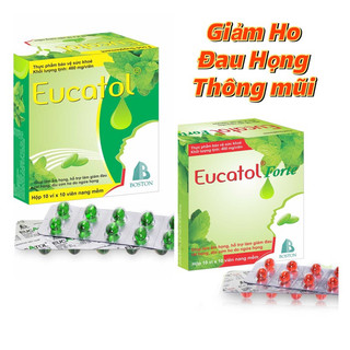 Viên ho dầu Eugica / Eucatol Forte -vỉ 10 viên