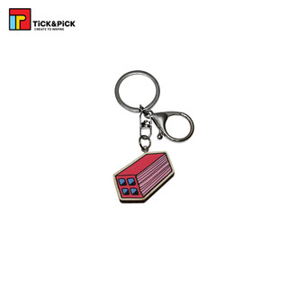 Móc khóa gỗ tick & pick thiết kế độc đáo hình cục gạch