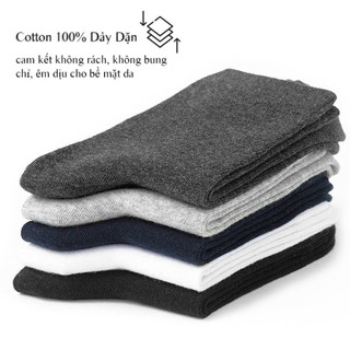 Tất vớ trơn Unisex kiểu dáng Basic co dãn 4 chiều