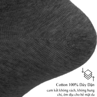 Tất vớ trơn Unisex kiểu dáng Basic co dãn 4 chiều