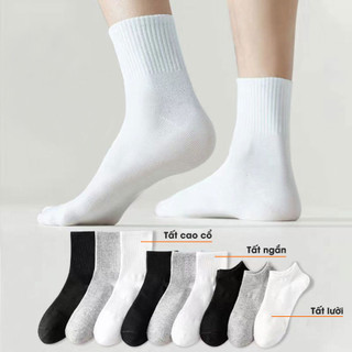 Tất vớ trơn Unisex kiểu dáng Basic co dãn 4 chiều