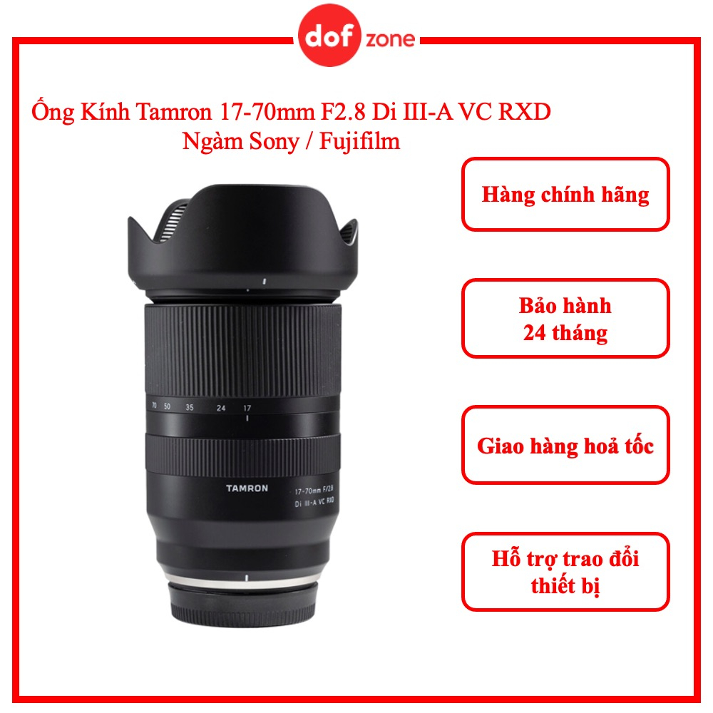 Ống Kính Tamron 17-70mm F2.8 Di III-A VC RXD - Hàng chính hãng