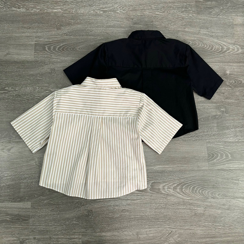 AnDi.vnxk Áo sơ mi tay ngắn có mút vai xuất xịn - M.ixxo