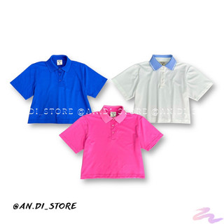AnDi.vnxk Áo thun croptop tay ngắn phối cổ - S.pao
