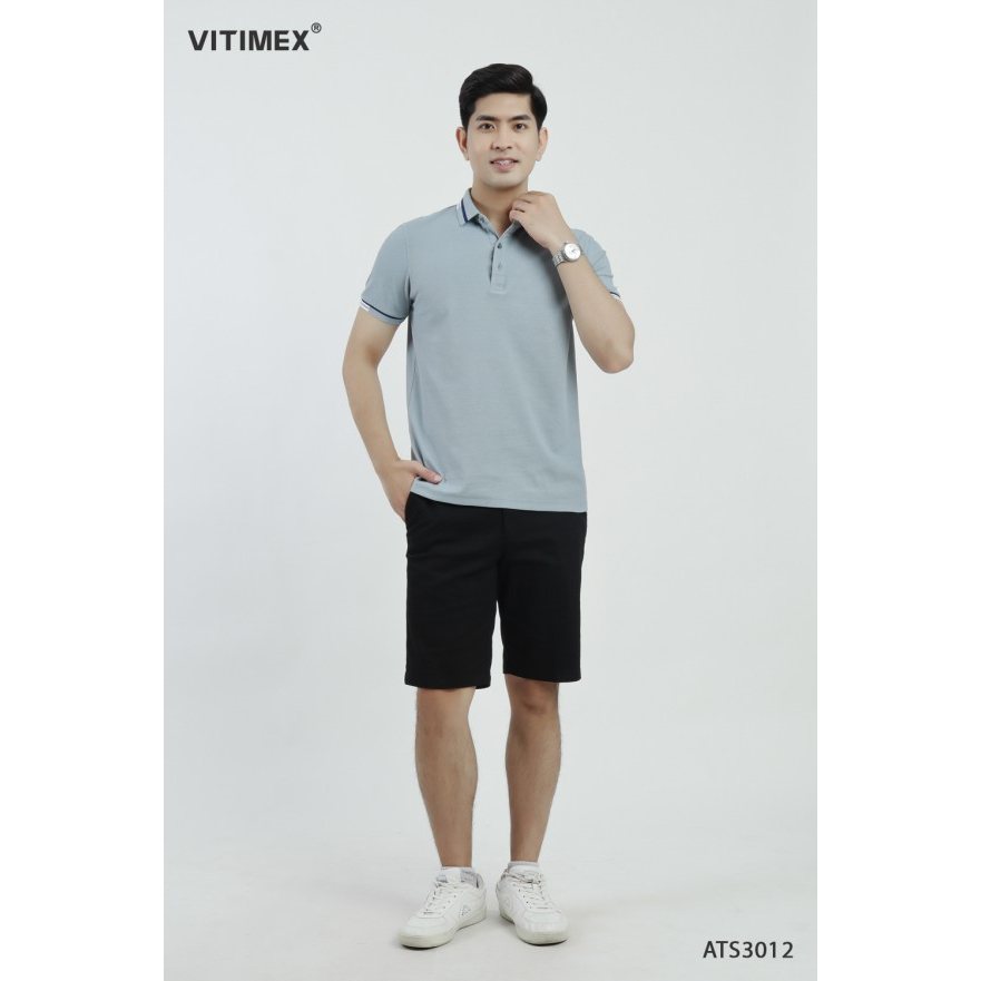 Áo thun nam Polo VITIMEX sợi Tre mềm mượt thoáng khí ATS3012