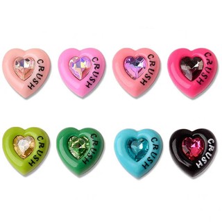 Charm tim đính đá khối nail-charm gắn móng hình tim mới