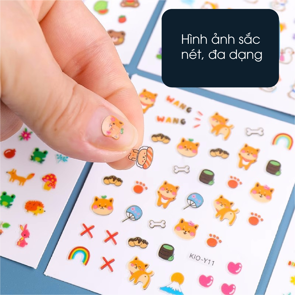 Sticker Miếng Dán 3D Trang Trí Móng Tay Dạ Quang Hình Công Chúa Elsa Sofia Dễ Thương Cho Bé Gái