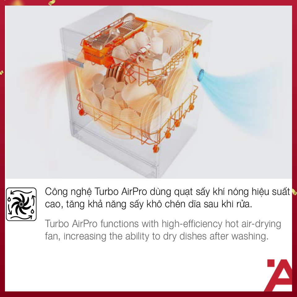 Máy Rửa Chén Bát HDW-T5551B Hafele 538.21.340, Bảo hành 3 năm chính hãng