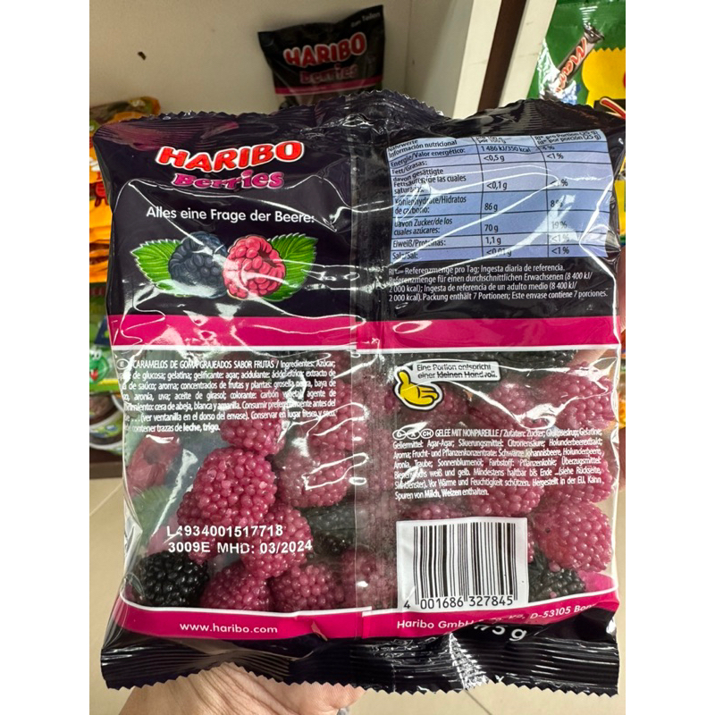 Kẹo dẻo dâu HARIBO BERRIES 140g Đức 🇩🇪