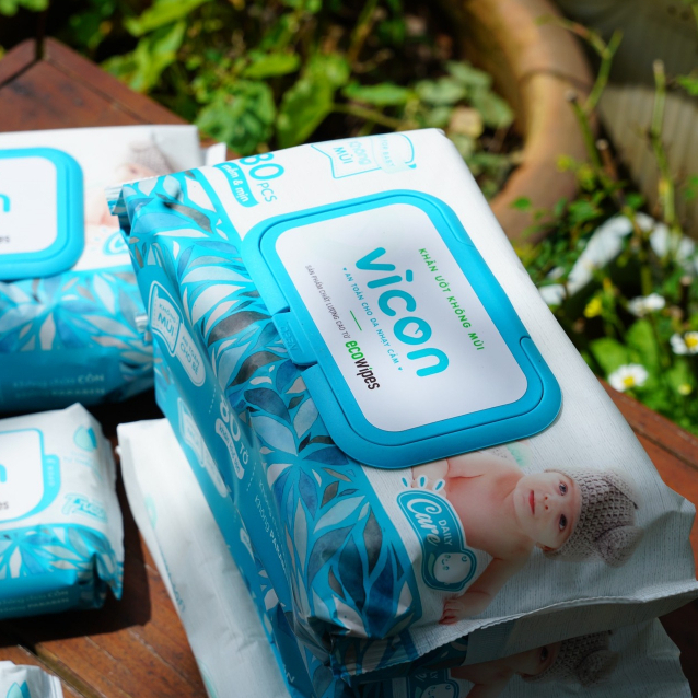 Combo 4 túi khăn ướt Vì con loại 80 tờ