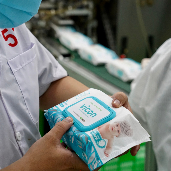 Combo 4 túi khăn ướt Vì con loại 80 tờ