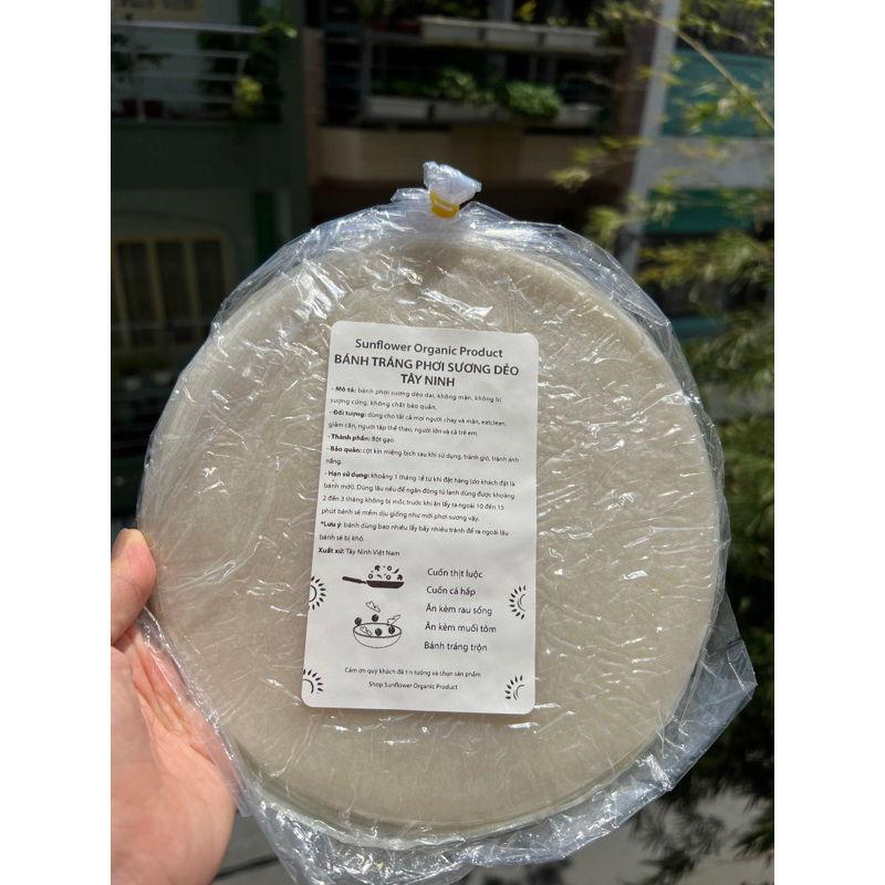 500g Bánh tráng dẻo phơi sương tây ninh cuốn thịt Không mặn - cuốn muối tôm hành phi