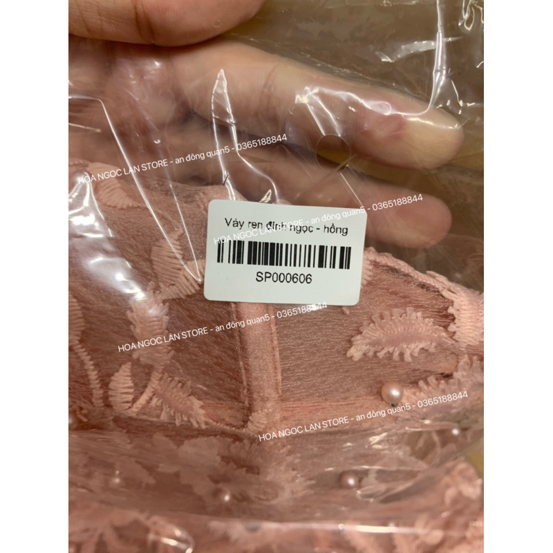 ẢNH THẬT - Váy ren thiết kế đính hột mai phương bùi tag mac check code