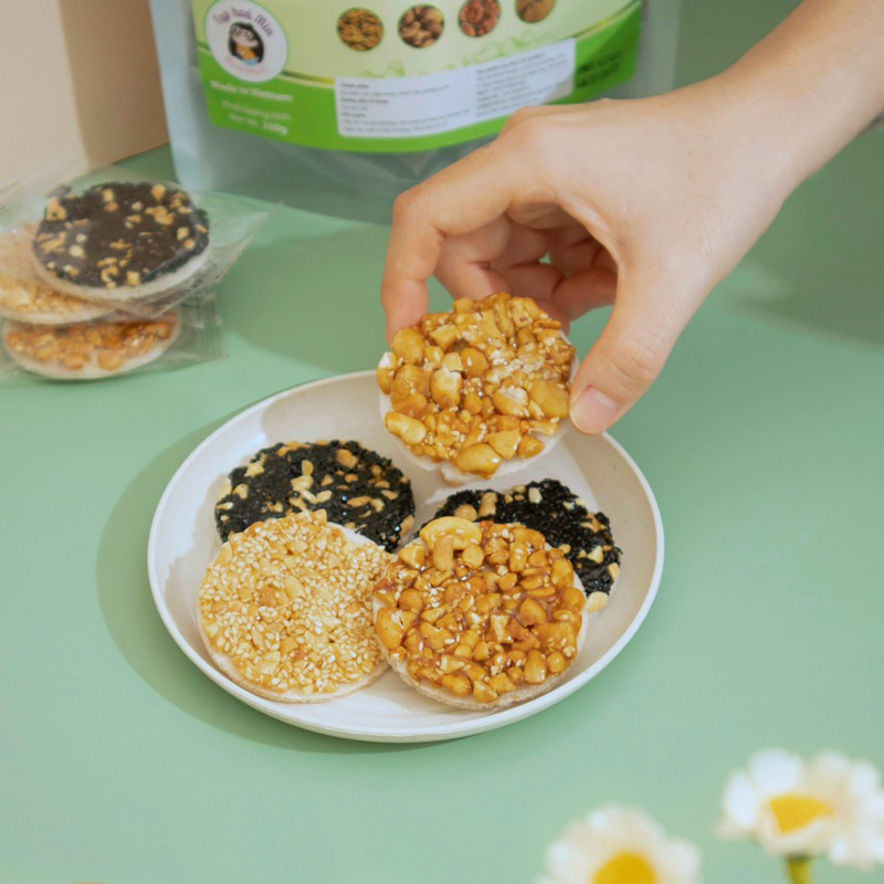 Túi mix kẹo điều & mè & đậu phộng bánh tráng