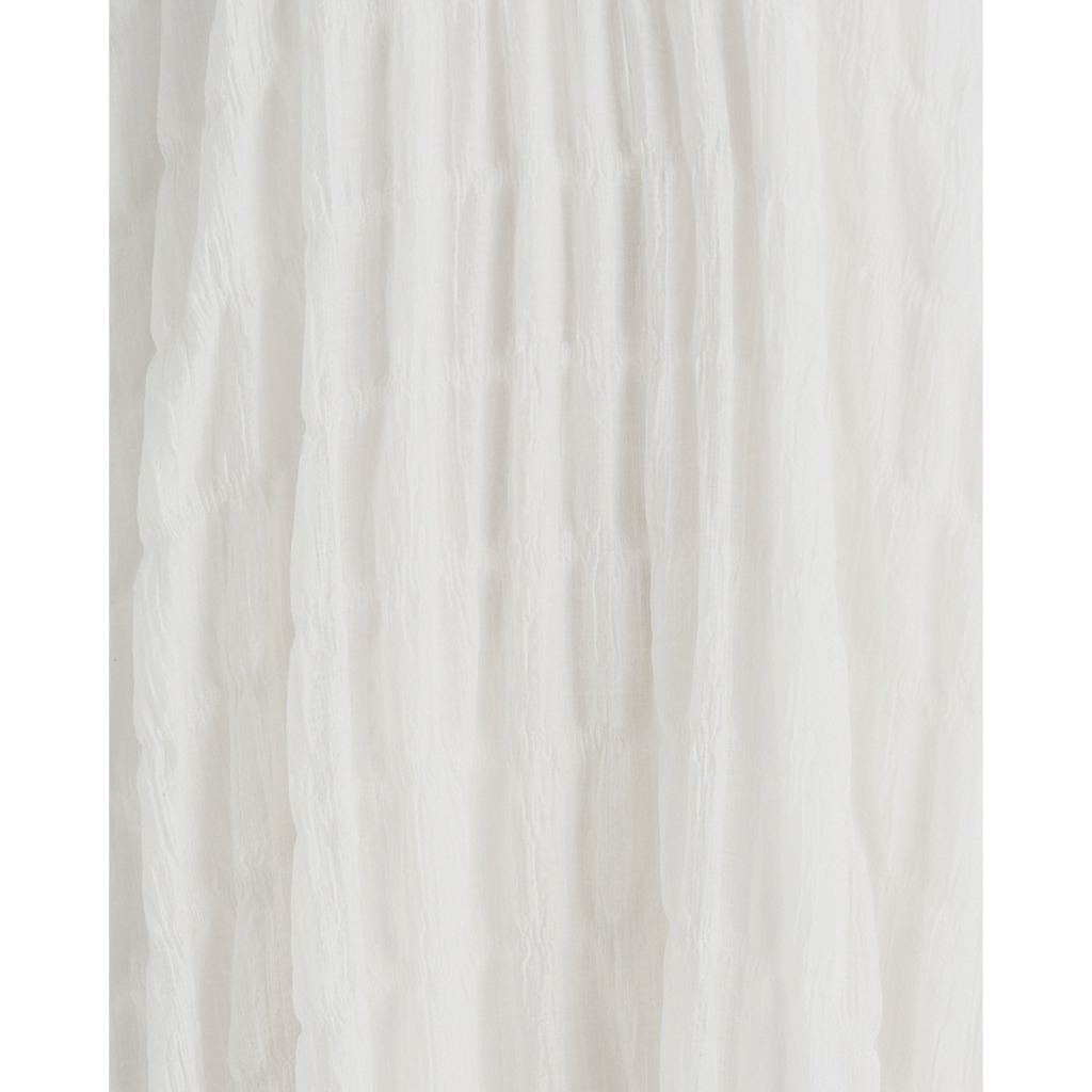 Đầm suông maxi trắng tối giản KHÂU BY CQ Fleurine