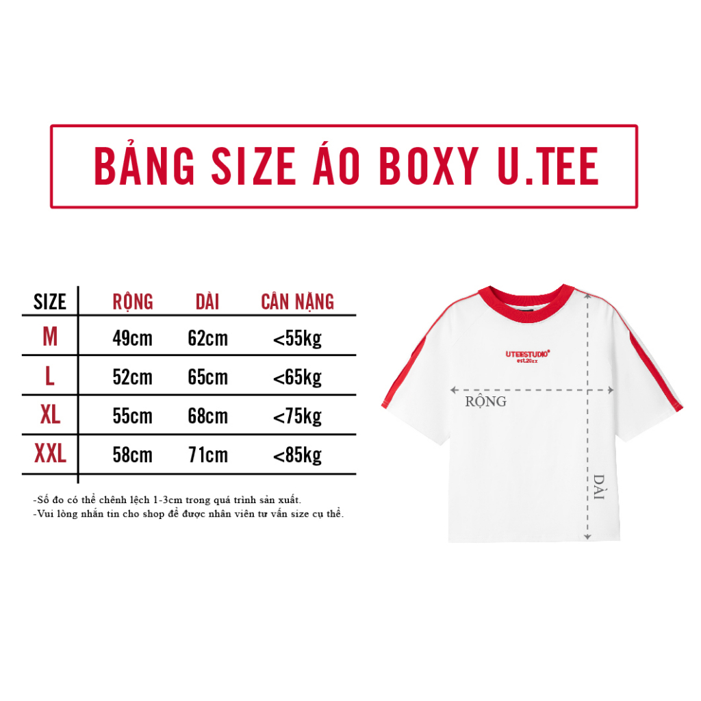 Áo Thun RINGER BOXY Xanh Navy Đơn Giản Thêu UTEESTUDIO Form Unisex Chất Liệu 100% Cotton Co Giãn 2 Chiều Cho Nam Và Nữ
