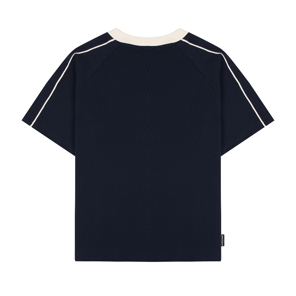Áo Thun RINGER BOXY Xanh Navy Đơn Giản Thêu UTEESTUDIO Form Unisex Chất Liệu 100% Cotton Co Giãn 2 Chiều Cho Nam Và Nữ