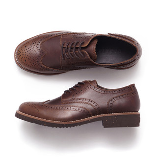 Giày Derby BROGUE da sáp, giày tây thanh lịch Vintage thương hiệu TONKIN