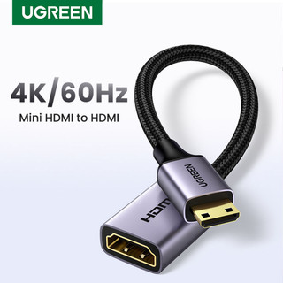 Cáp chuyển Mini HDMI to HDMI Ugreen 90593 20137 HD160 (Mini HD Male to HD 4K@60Hz FeMale,vỏ Nhôm)