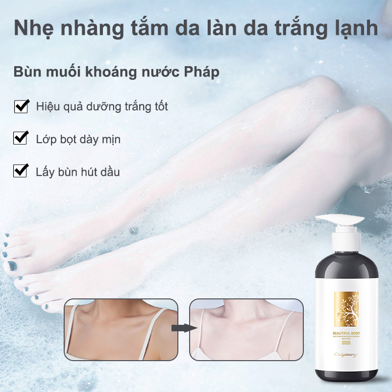 Sữa tắm trắng da toàn thân trắng body cao qúy bùn tẩy tế bào chết da hấp thụ hắc tố nhanh,lưu thơm lâu Unisex