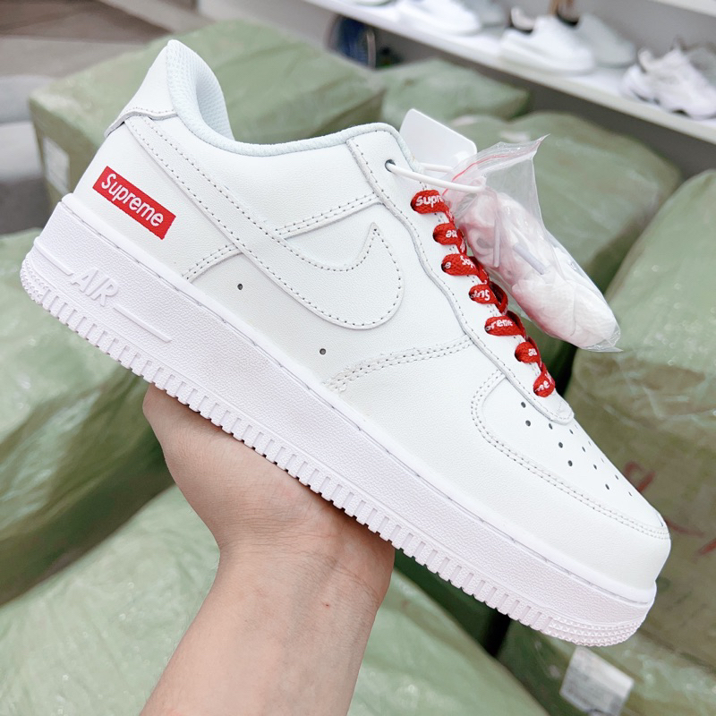 Giày Thể Thao Thấp Cổ AF1 Supreme (Full Box + Kèm Tất)