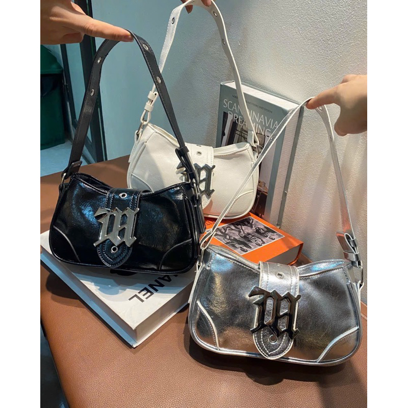 Túi Xách kẹp nách nữ,túi đeo chéo chữ M  thời trang hàn quốc mẫu mới LN08