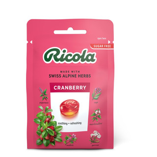 Kẹo thảo mộc Ricola trái cây Cranberry không đường 17.5g