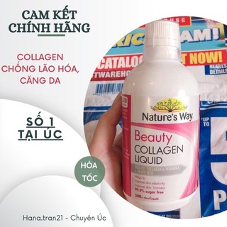 Collagen/ Rosehip kích trắng da chống lão hóa Nature's way của 500ml