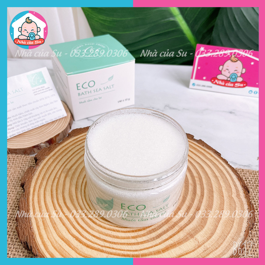 Combo 2 muối tắm bé Eco 200g chính hãng thảo dược cho bé, 100% từ thiên nhiên an toàn với trẻ sơ sinh Nha cua su