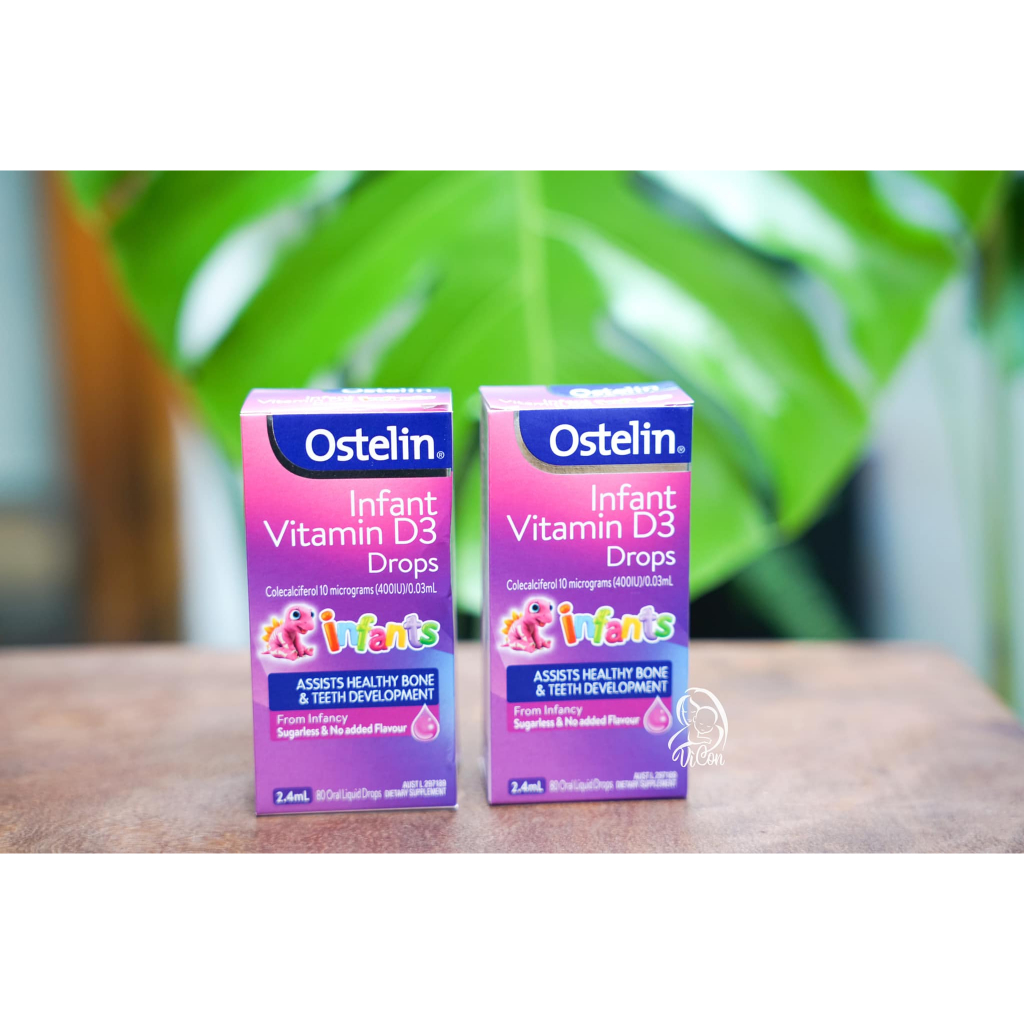 Vitamin D3 Thuần nền DẦU Ostelin Infant Drops 1 giọt 400IU cho trẻ sơ sinh - 12 tuổi