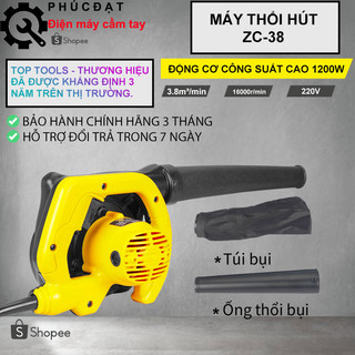 Máy thổi bụi -máy hút bụi top tools zc-38 | công suất 1200w cực mạnh - máy hút bụi đa năng- lõi đồng 100%