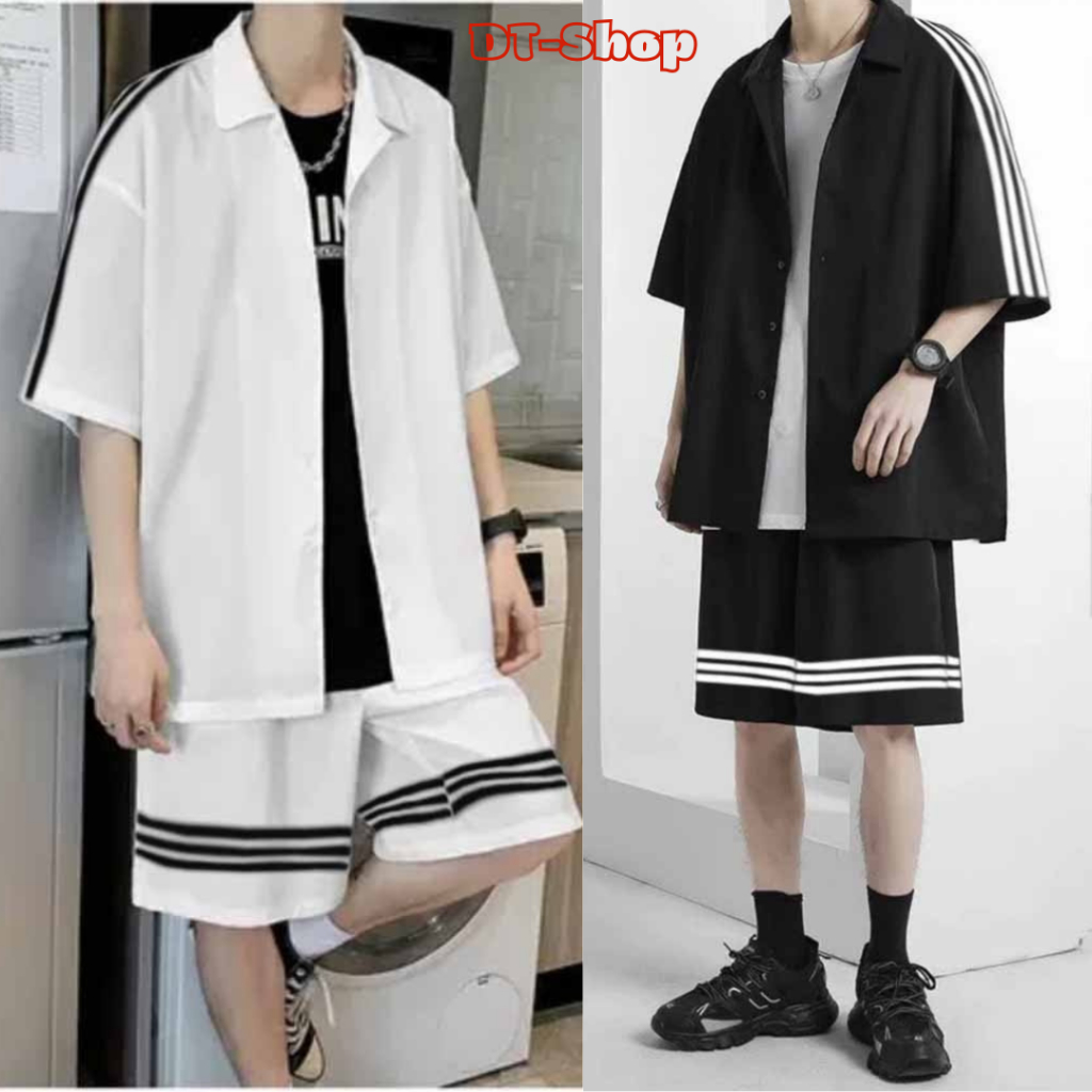 [FREE SHIP] MỚI Sét Áo Sơmi Phối Quần Sọt Chất COTTON Thoáng Mát, Thời Trang Nam Nữ Phong Cách TRẺ TRUNG polo - dt_shop