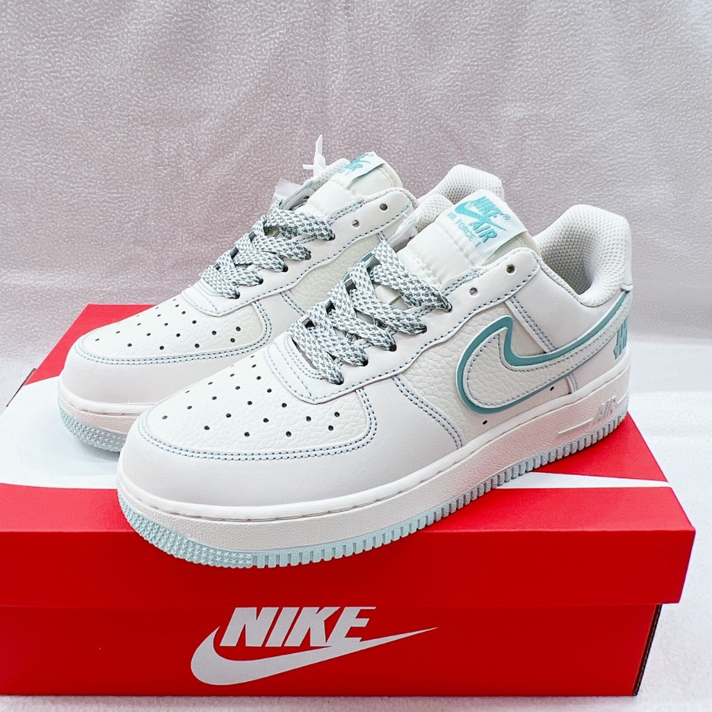 Giày Thể Thao/Giày Sneaker AF1 Phản Quang, Giày AF1 Màu Kem Vạch Xanh Dương Custon