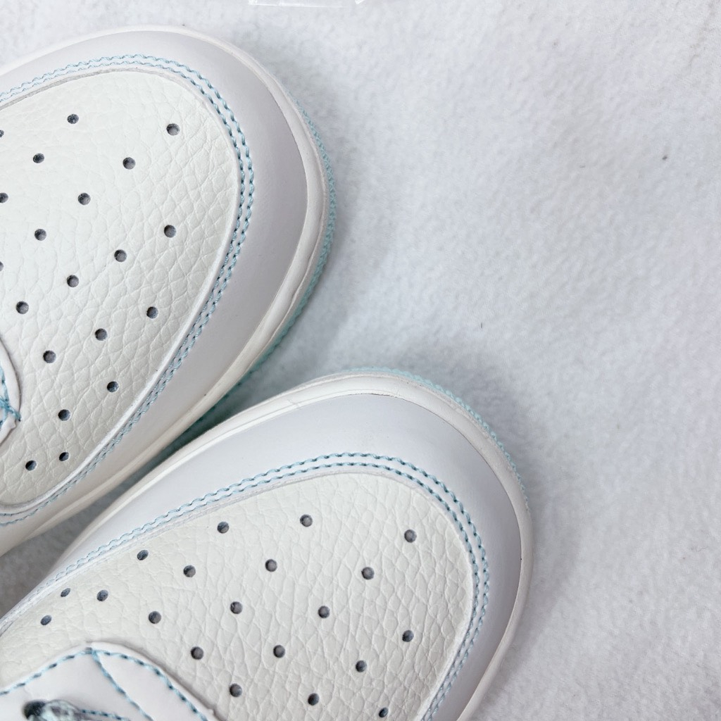 Giày Thể Thao/Giày Sneaker AF1 Phản Quang, Giày AF1 Màu Kem Vạch Xanh Dương Custon