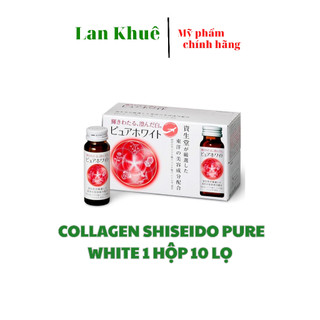 Nước uống Collagen Shiseido Pure White 1 hộp 10 lọ - Nhật Bản