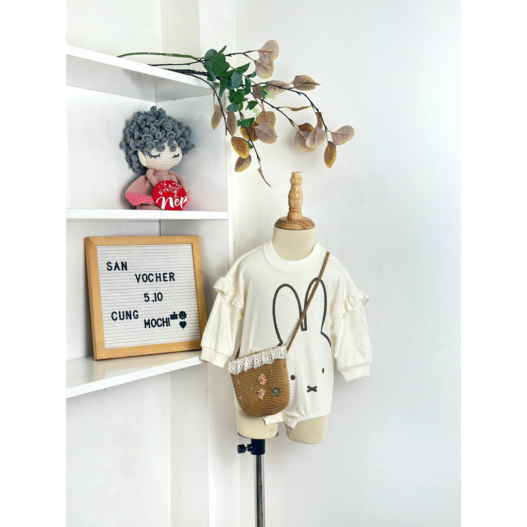 Jumpsuit Hàng Nhật Chất Liệu Thun Cotton Cho Bé Trai Bé Gái Từ 6 - 9 Kg