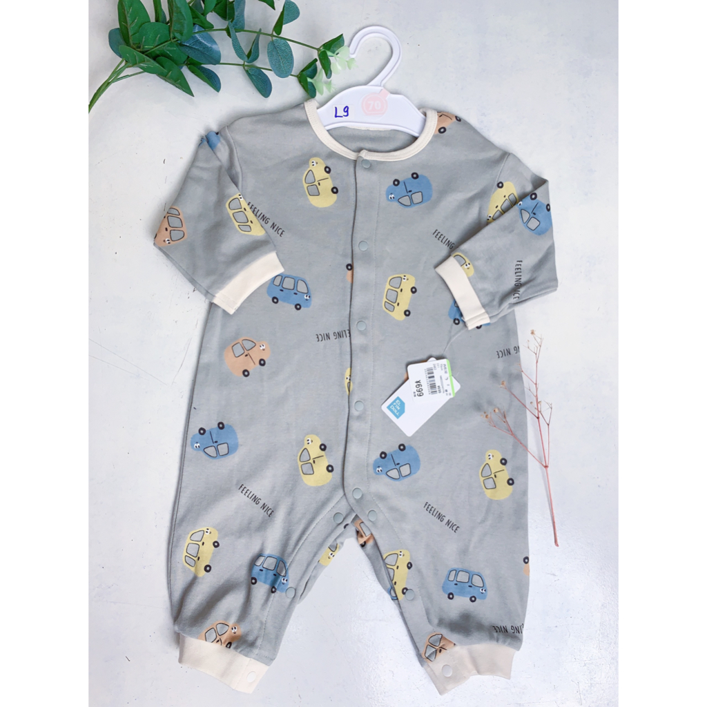Jumpsuit Hàng Nhật Chất Liệu Thun Cotton Cho Bé Trai Bé Gái Từ 6 - 9 Kg